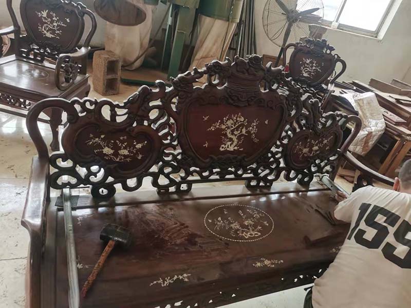 金州旧红木家具保养